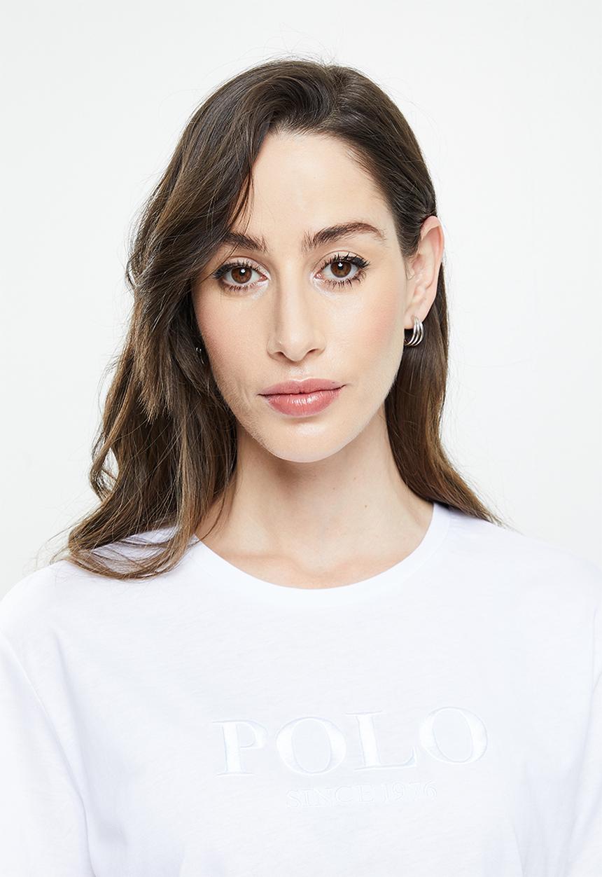 POLO - Womans logo tee - white
