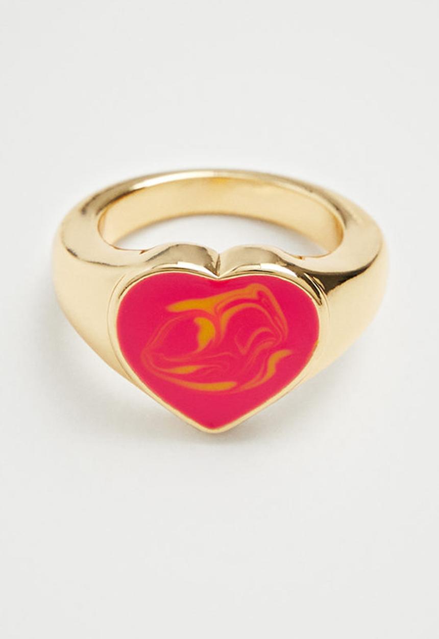 MANGO - Heart ring - gold