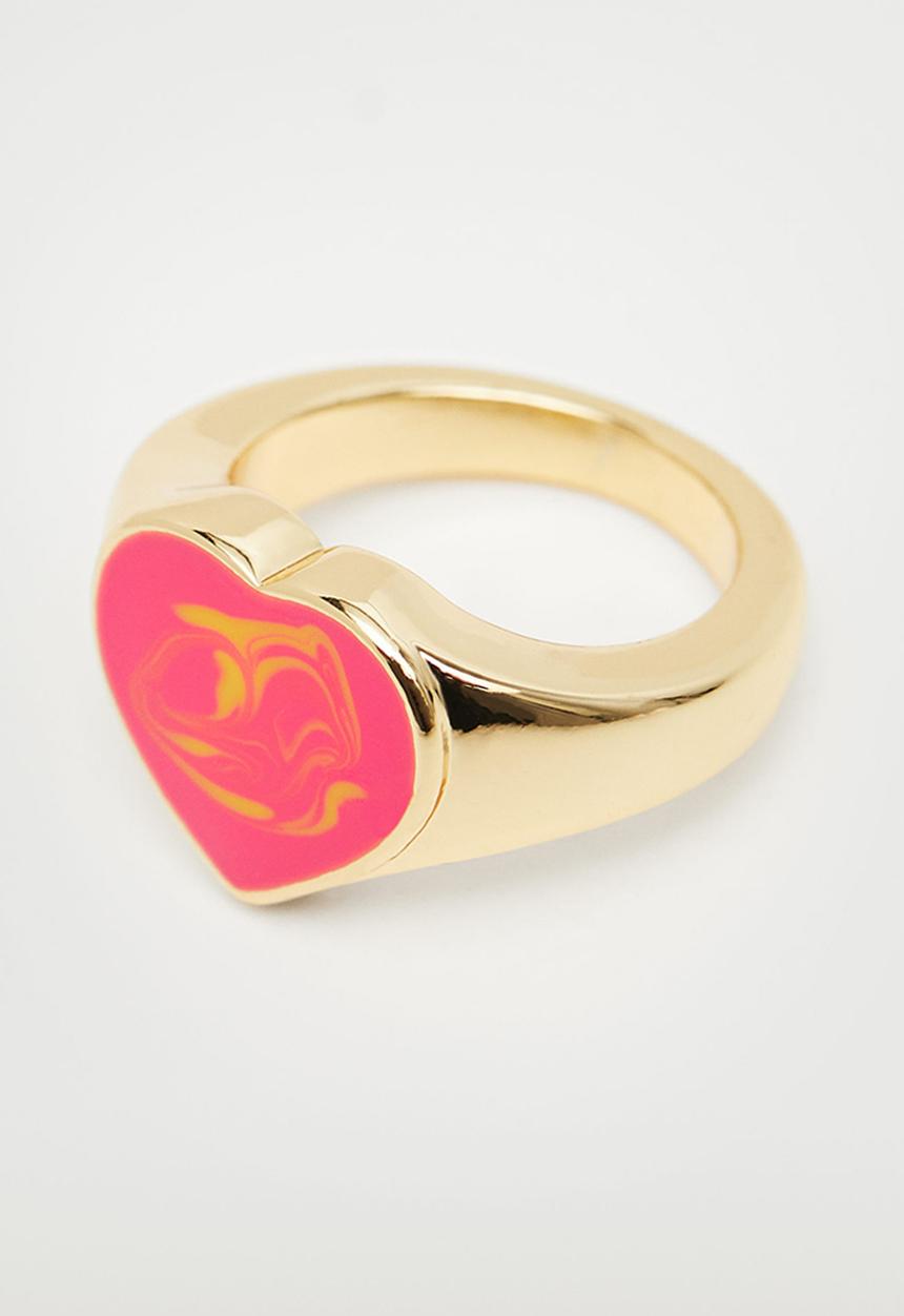 MANGO - Heart ring - gold