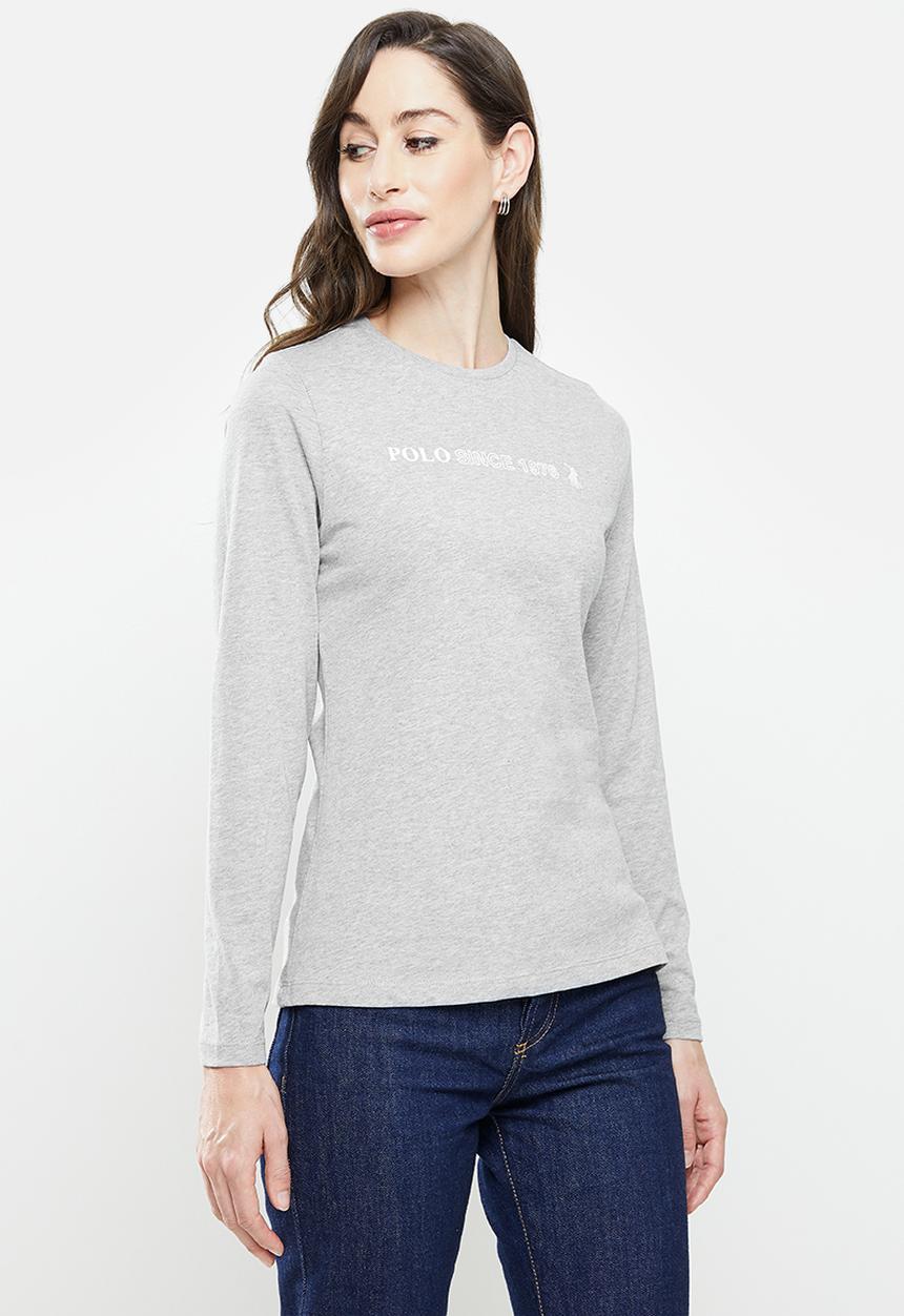 POLO - Woman's long sleeve sport tee - grey melange