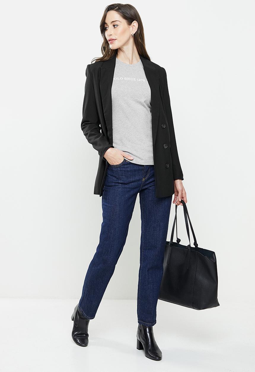 POLO - Woman's long sleeve sport tee - grey melange