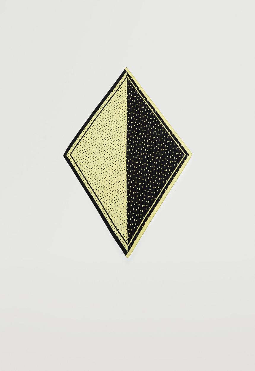 MANGO - Pleated polka dots scarf - black