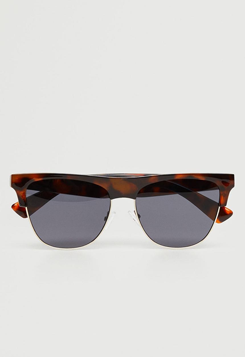 MANGO - Tortoiseshell retro sunglasses - chocolate