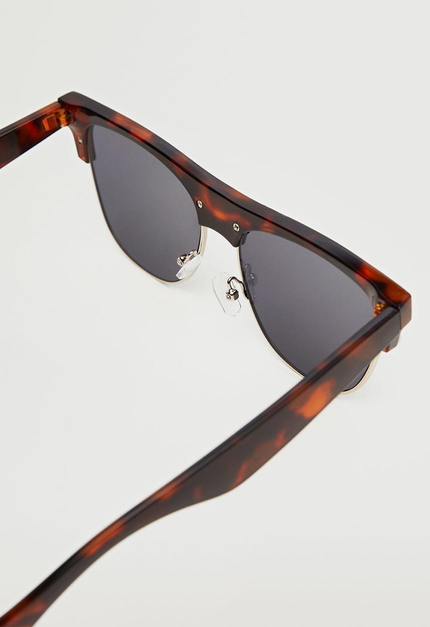 MANGO - Tortoiseshell retro sunglasses - chocolate