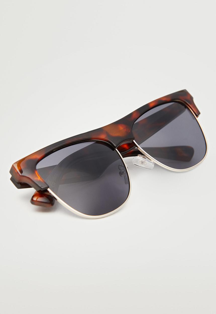 MANGO - Tortoiseshell retro sunglasses - chocolate