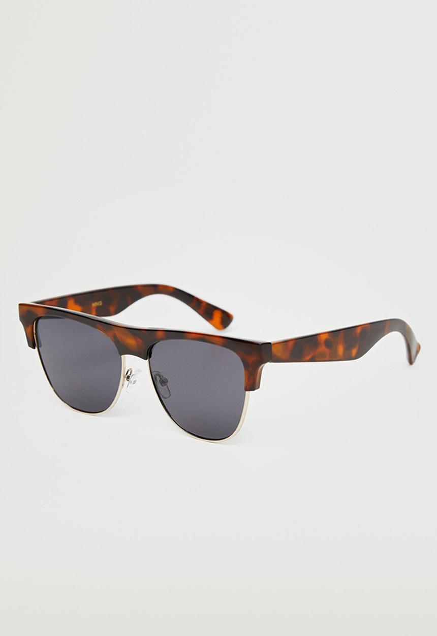 MANGO - Tortoiseshell retro sunglasses - chocolate