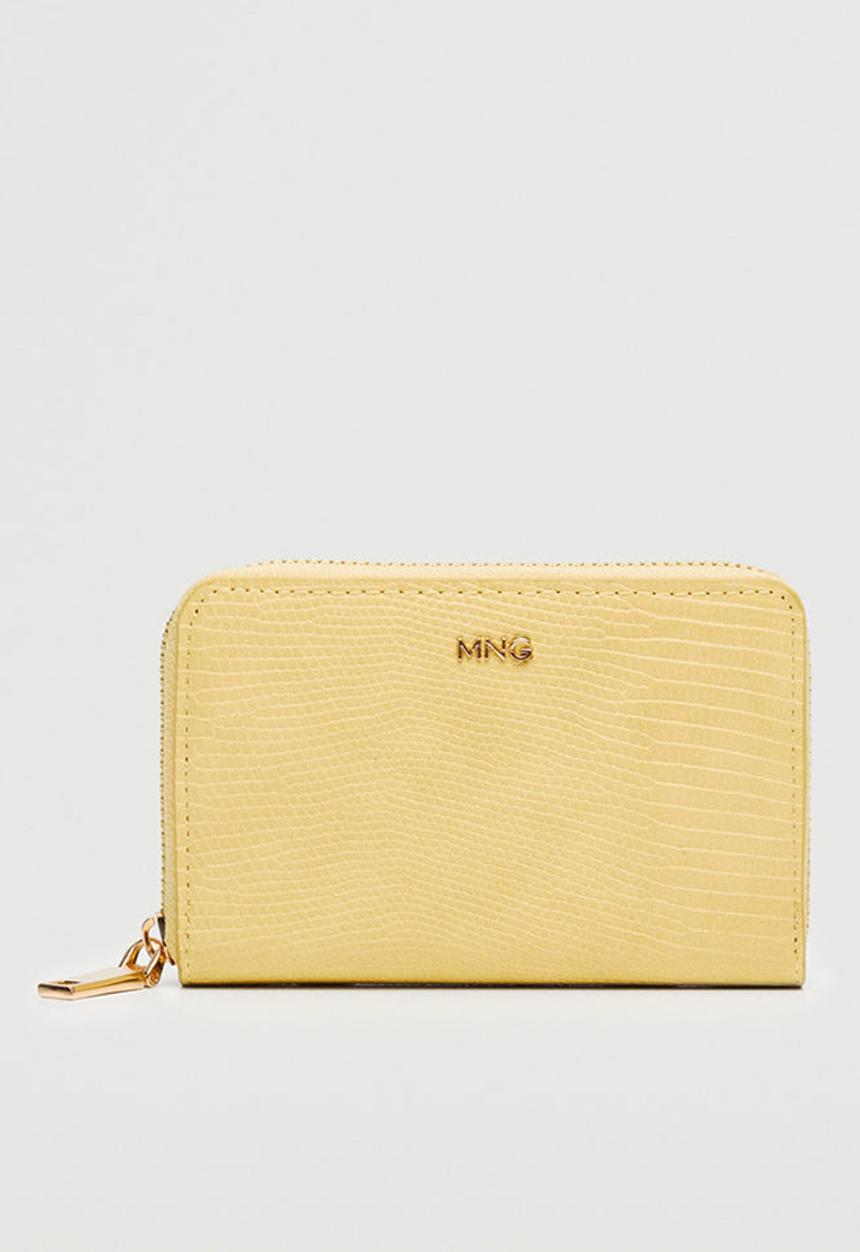 MANGO - Zip wallet - pastel yellow