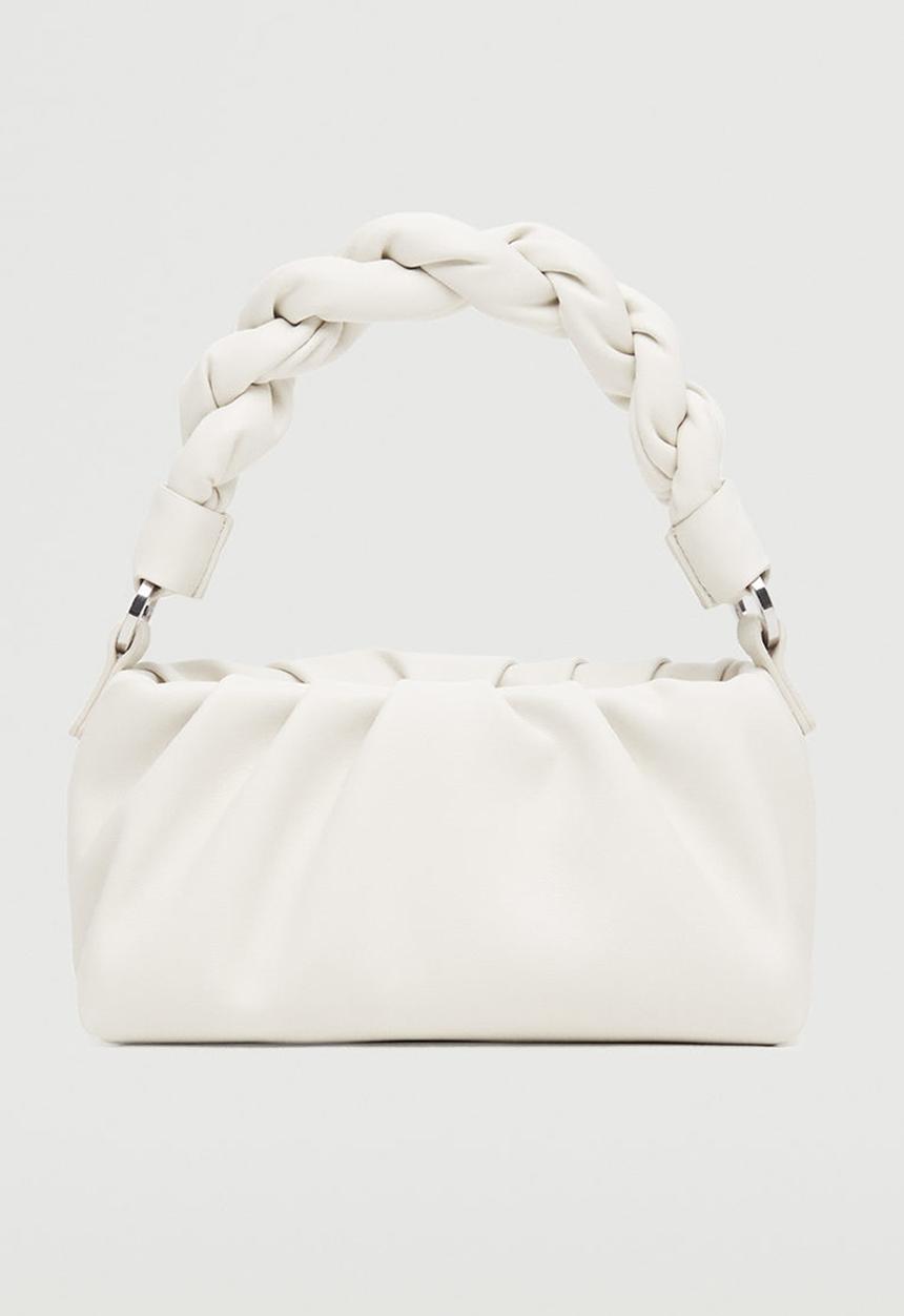 MANGO - Crossbody bag with twisted strap - white