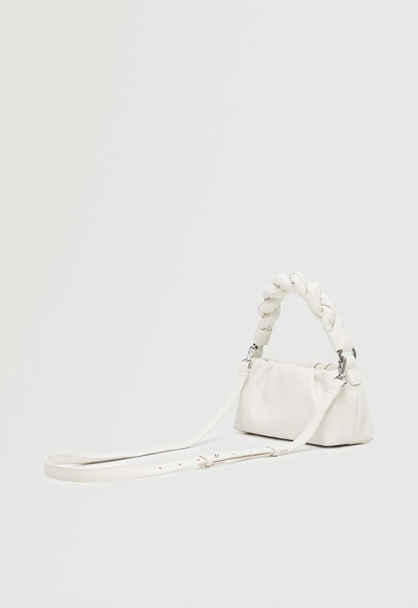 MANGO - Crossbody bag with twisted strap - white