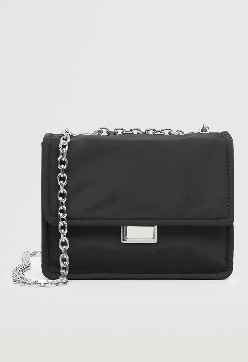 MANGO - Flap crossbody bag - black