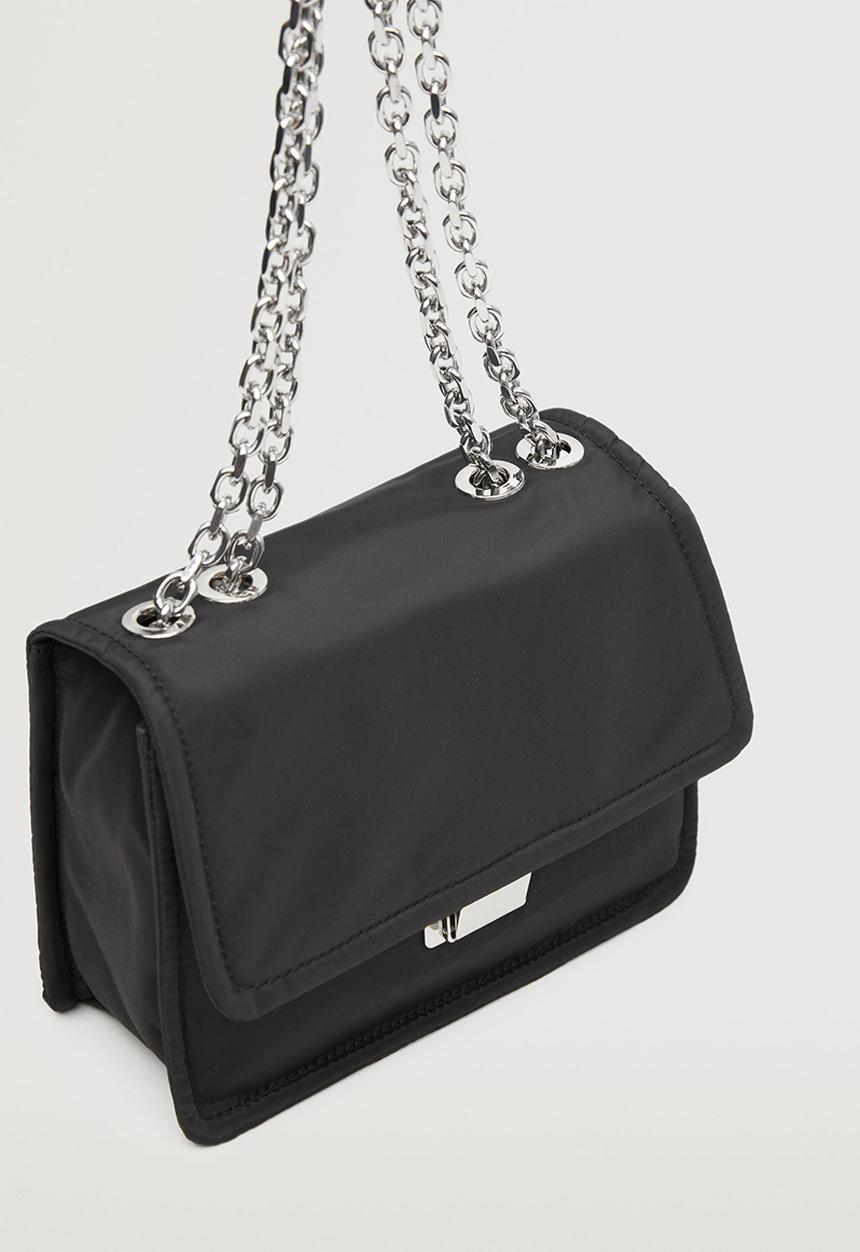 MANGO - Flap crossbody bag - black
