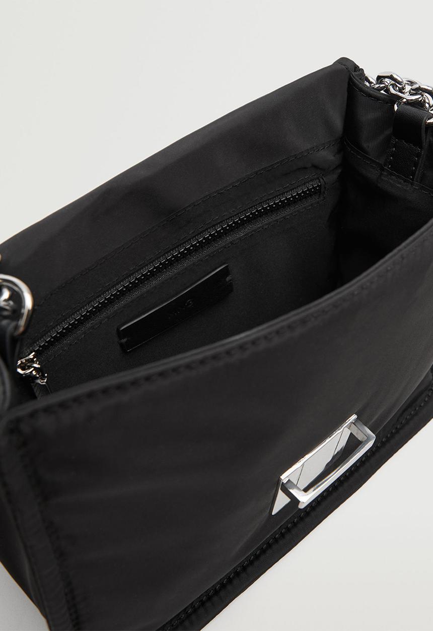 MANGO - Flap crossbody bag - black
