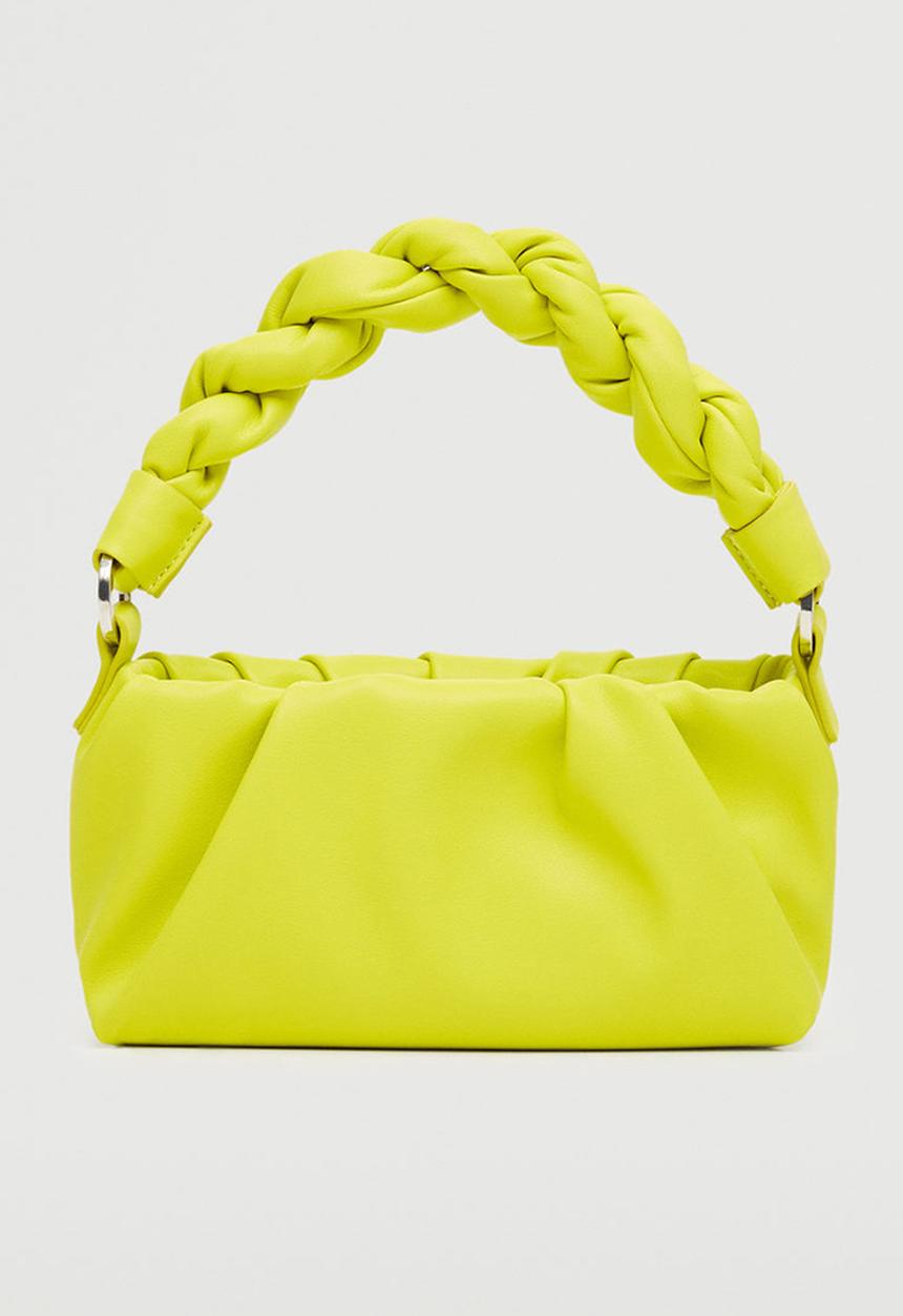 MANGO - Crossbody bag with twisted strap - lime
