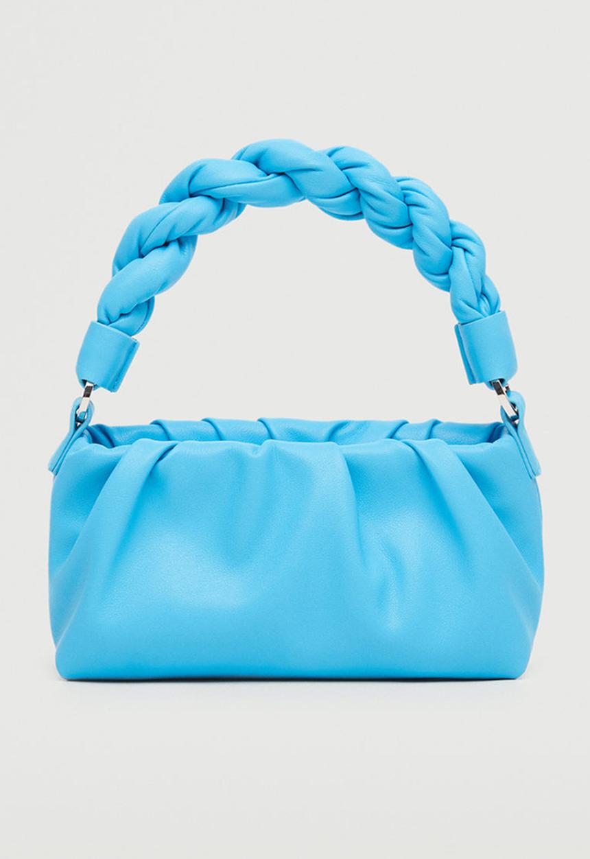 MANGO - Crossbody bag with twisted strap - blue