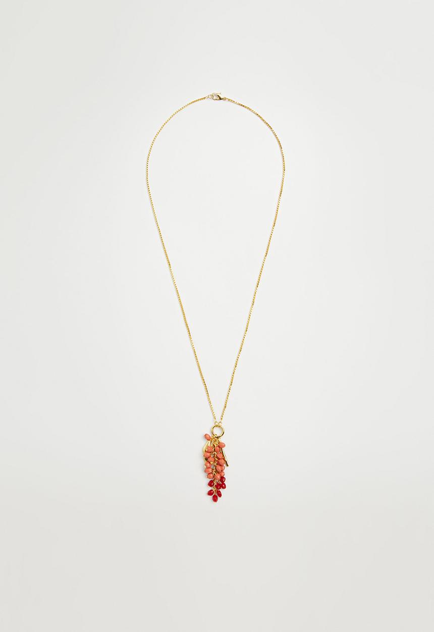 MANGO - Beads pendant necklace - gold