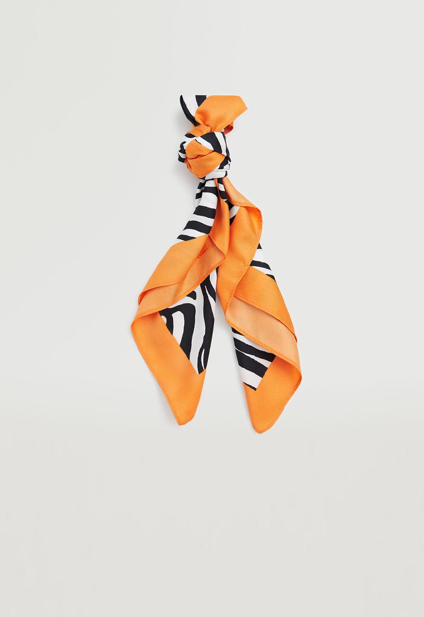 MANGO - Animal print scarf - black