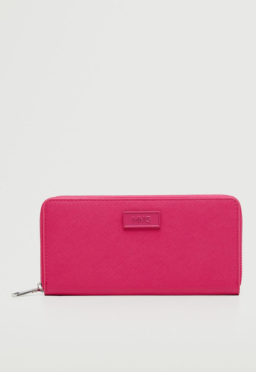 MANGO - Zip wallet - fuchsia