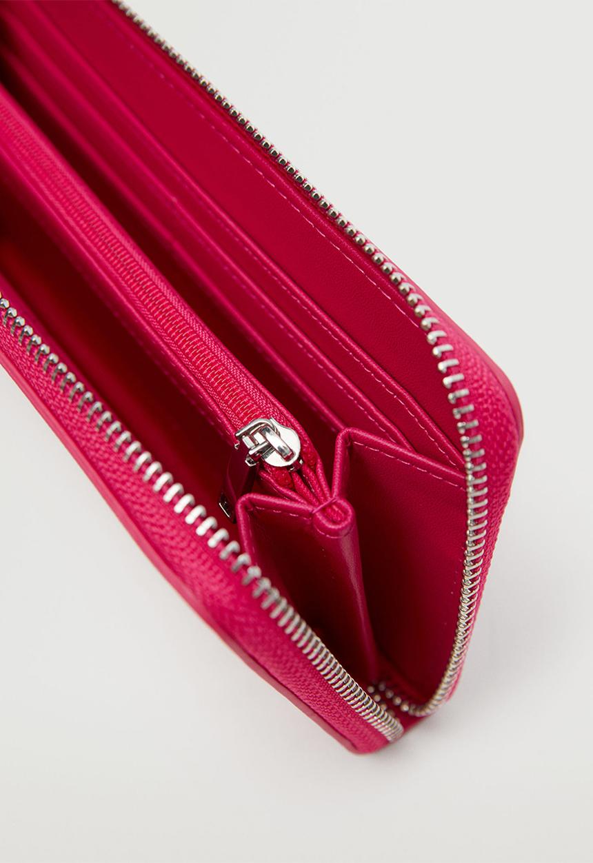 MANGO - Zip wallet - fuchsia