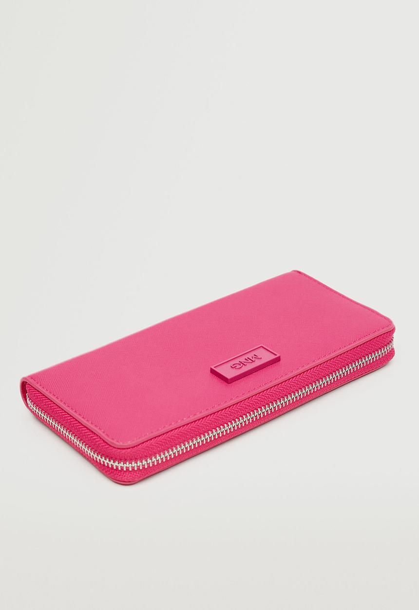 MANGO - Zip wallet - fuchsia