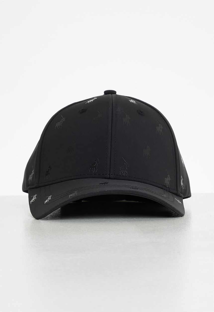 POLO - 6 Panel monogram peak - black