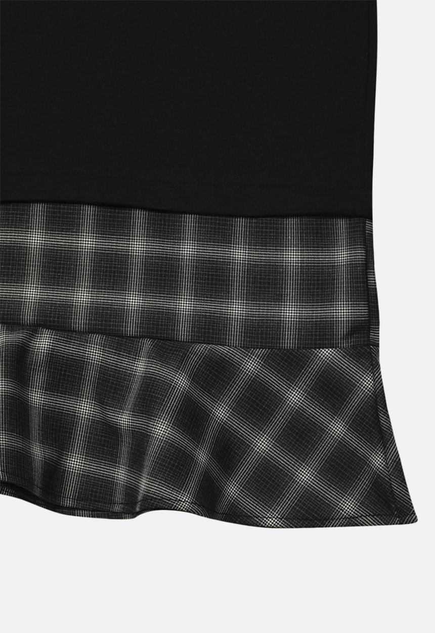 Trendyol - Plaid frill dress - black