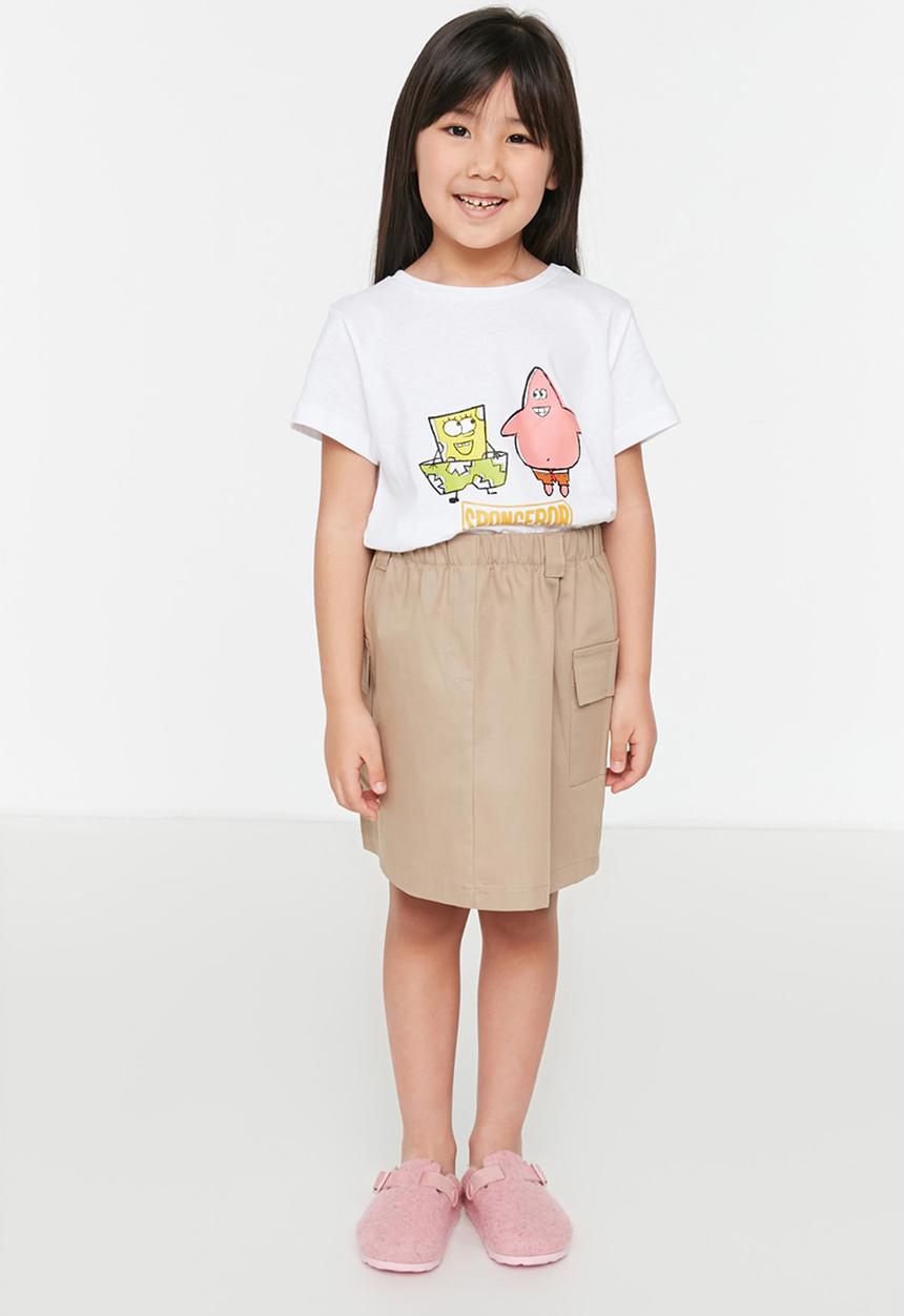 Trendyol - Elasticated skirt - beige