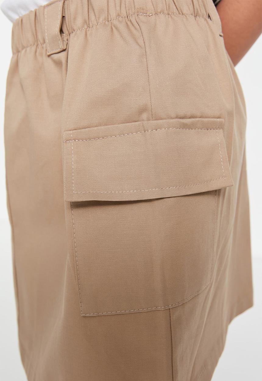Trendyol - Elasticated skirt - beige
