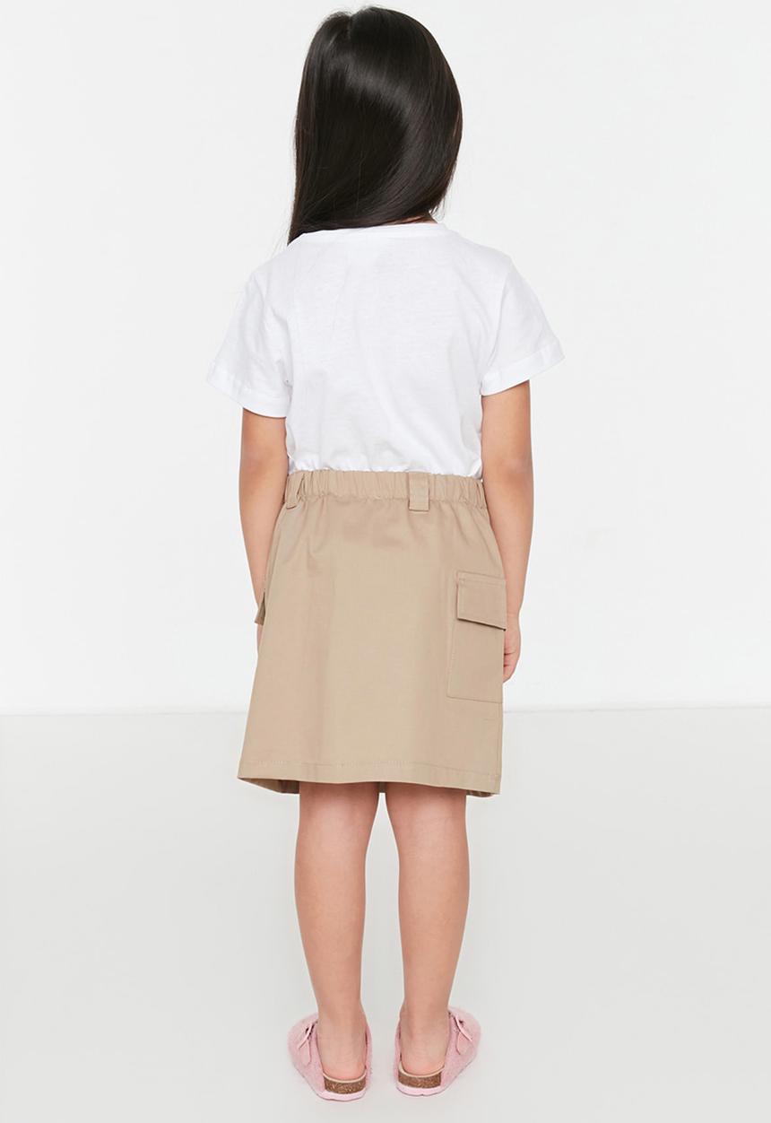 Trendyol - Elasticated skirt - beige