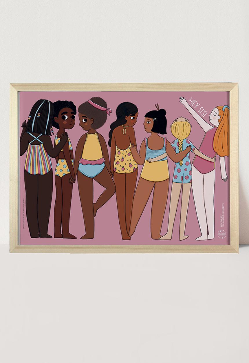 Amaranto Collection - Hey sis (pink) - framed