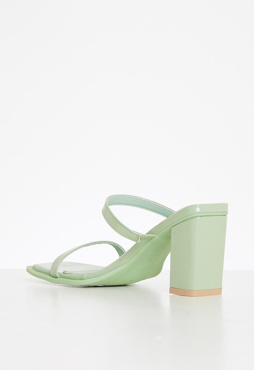 Seduction - Square toe mule heel - sage