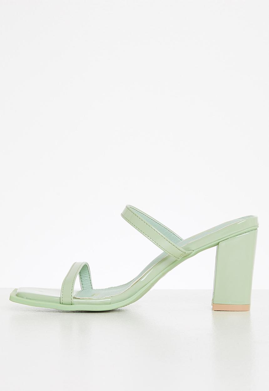 Seduction - Square toe mule heel - sage