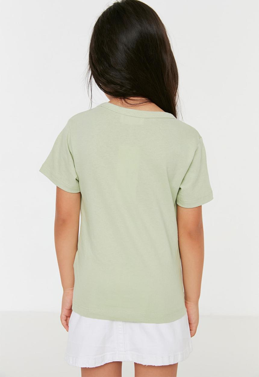 Trendyol - Yes girl yes! tee - green
