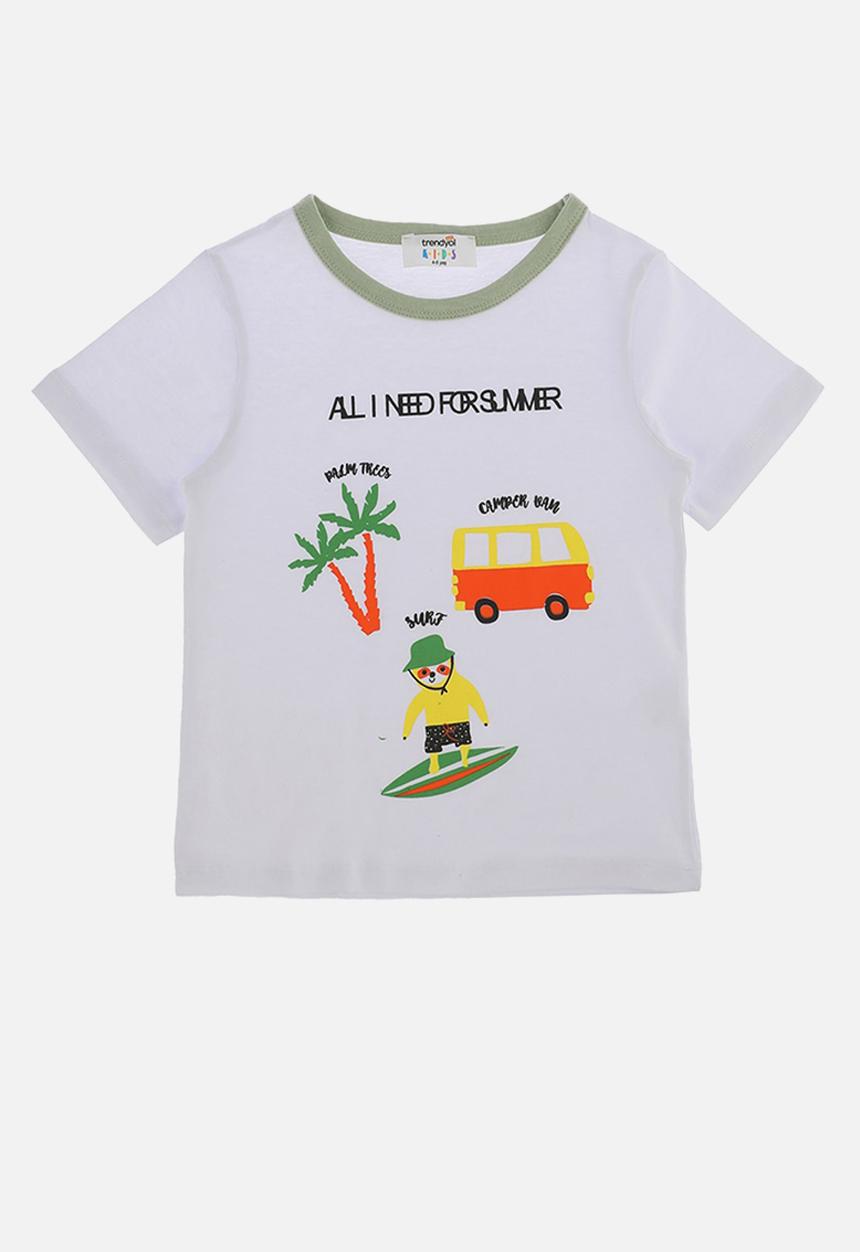 Trendyol - All i need for summer tee - white