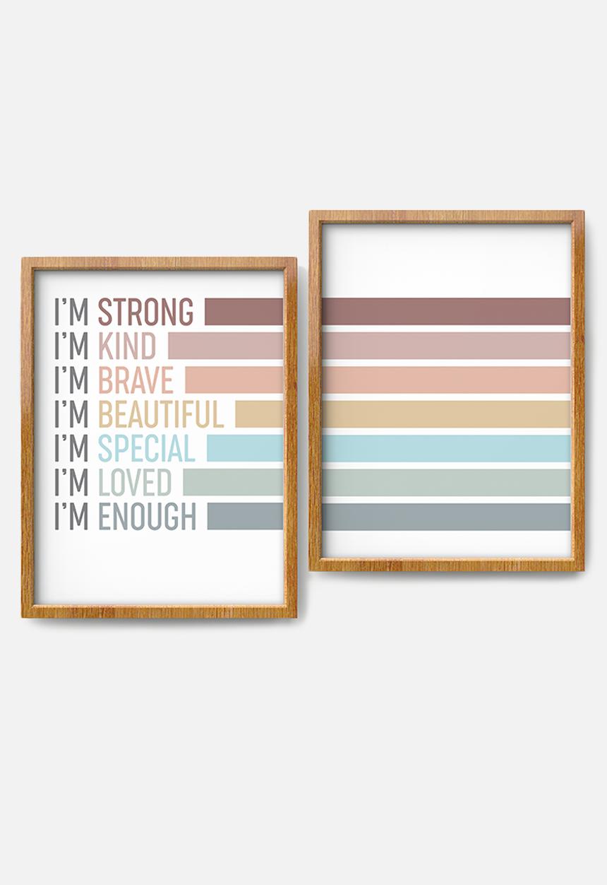 Amaranto Collection - Self-affirmations (pastel) – framed