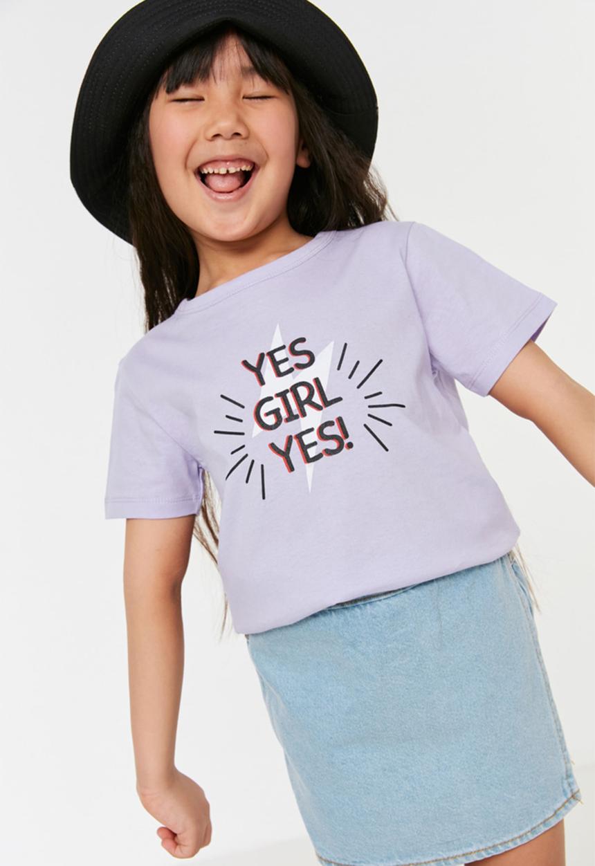 Trendyol - Yes girl yes tee - lilac