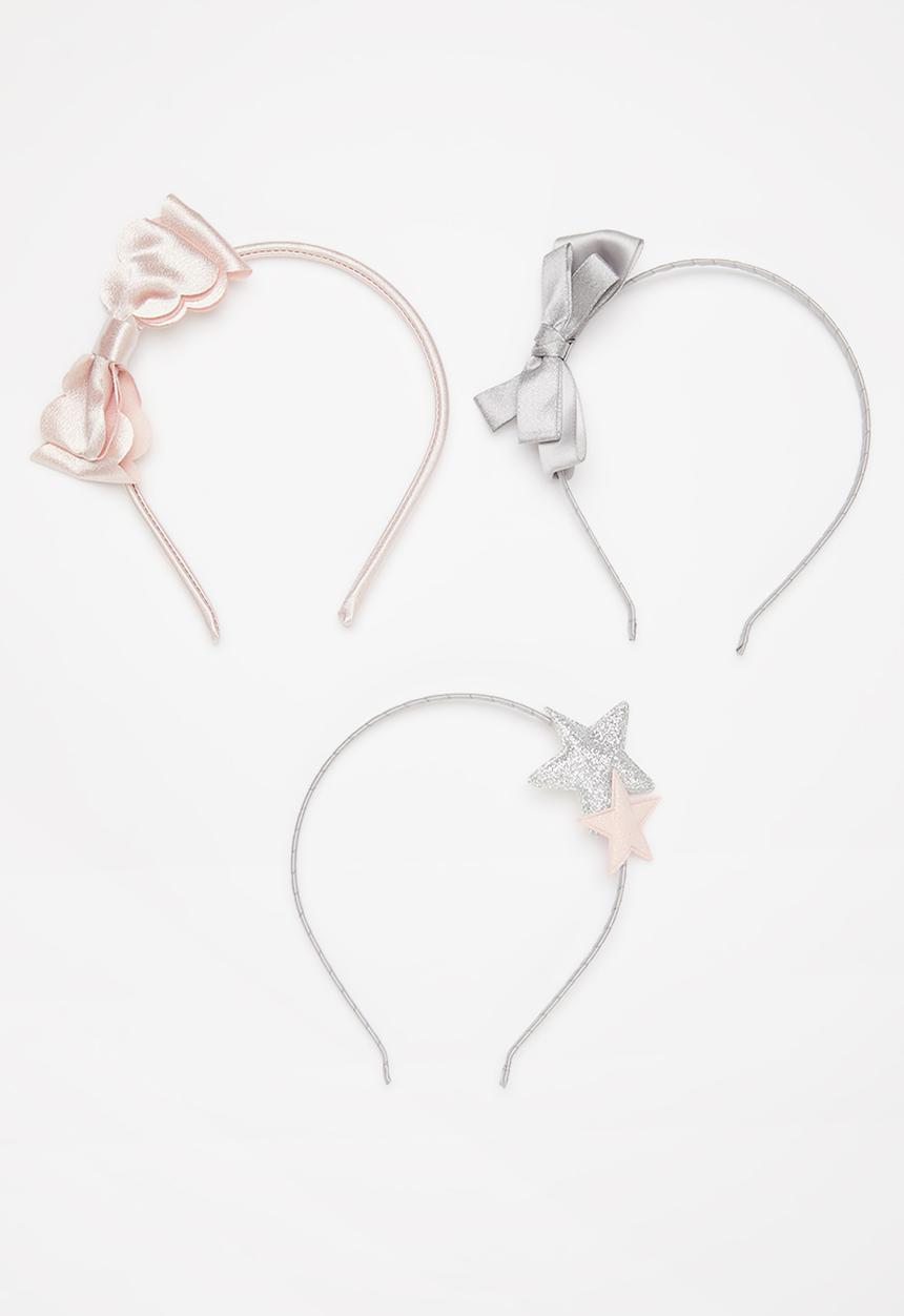 Pop Candy - 3 Pack alice bands - silver & rose gold