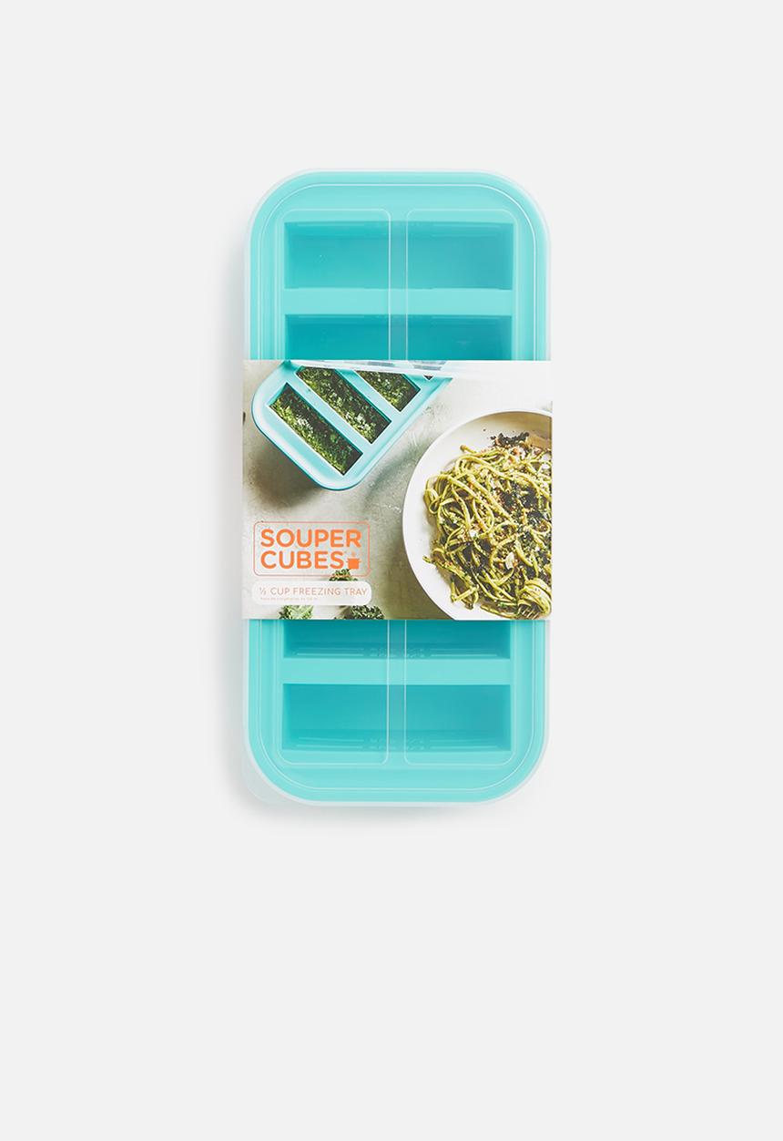 Souper Cubes - 1/2 cup tray with lid-blue