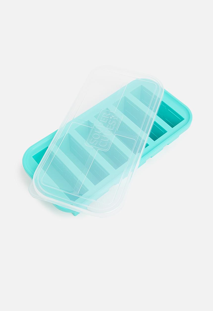 Souper Cubes - 1/2 cup tray with lid-blue