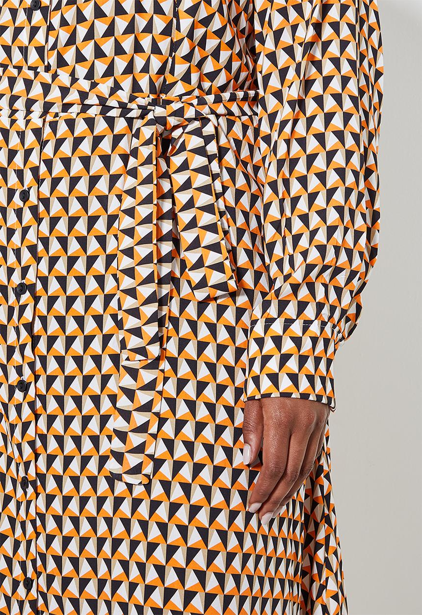 Superbalist - Fit and flare shirt dress - pop geo