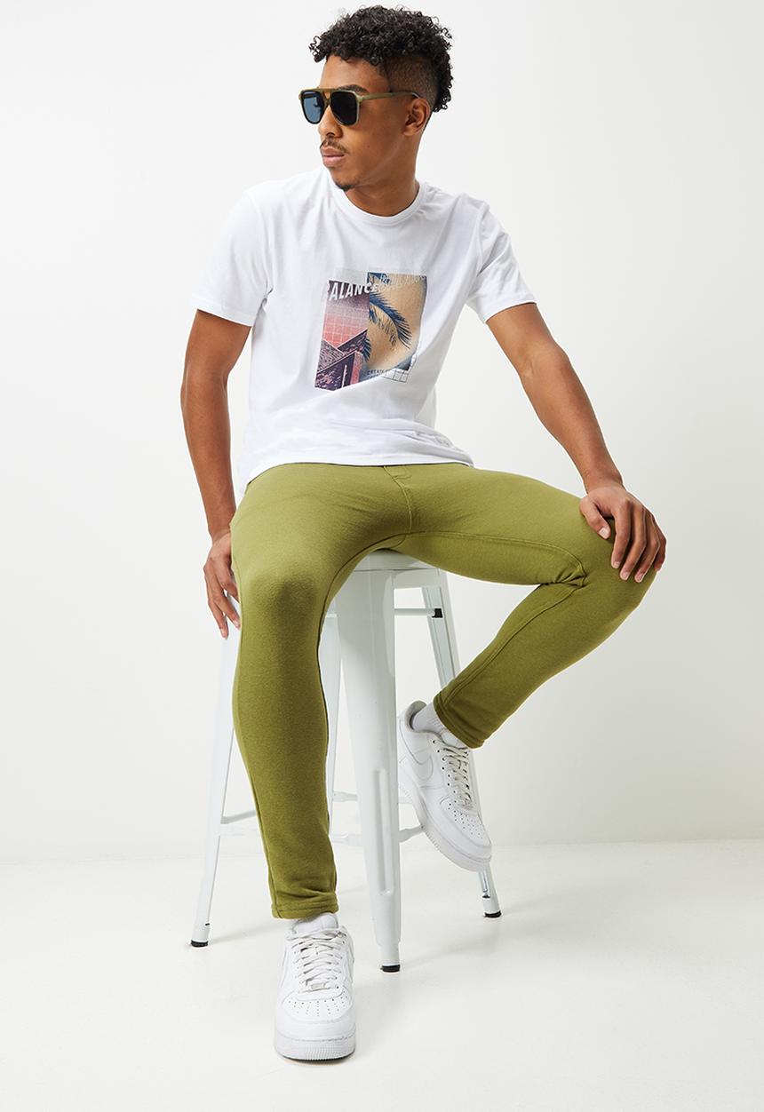 STYLE REPUBLIC - Skinny tapered sweatpant - khaki green