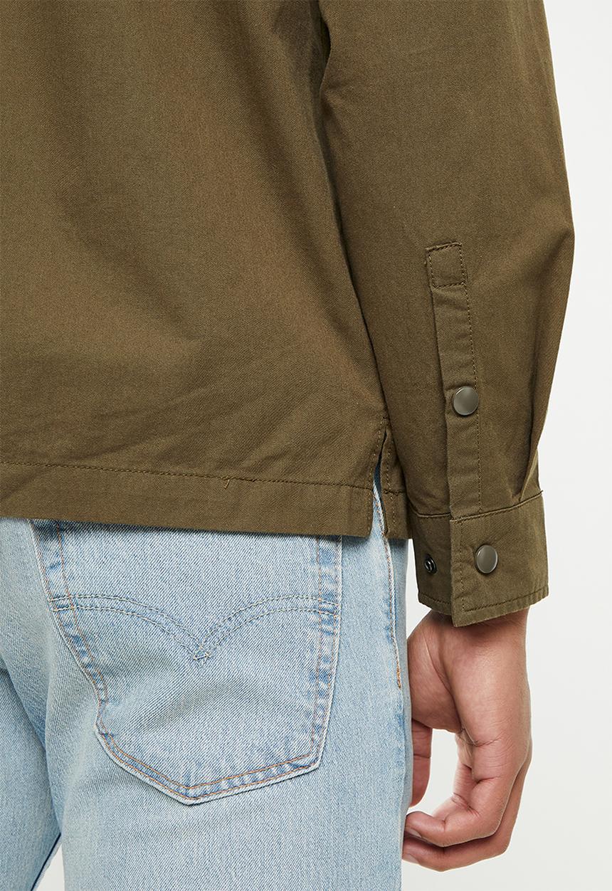 basicthread - Exaggerated patch pocket jacket - khaki