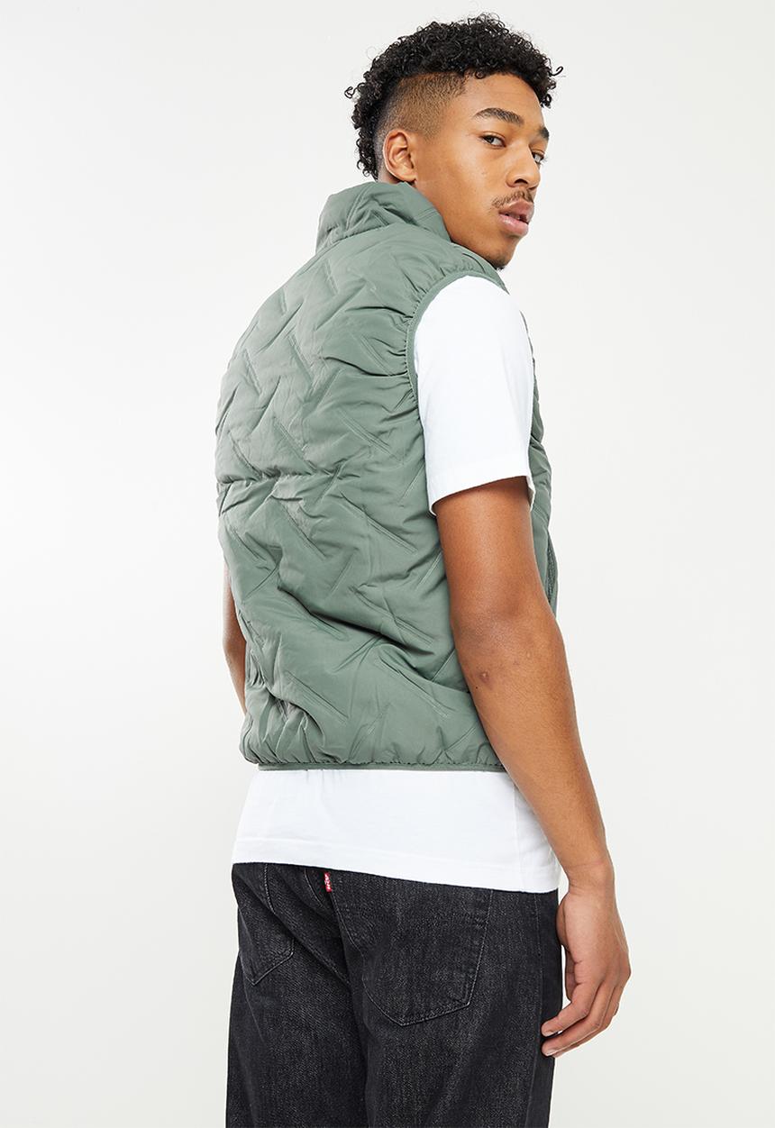 basicthread - Lightweight sleeveless bomber jacket - fatigue