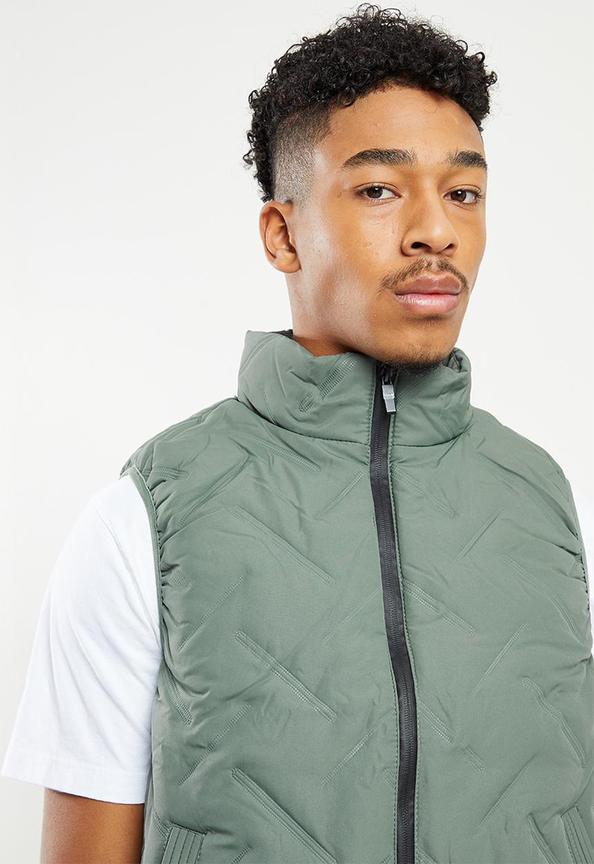 basicthread - Lightweight sleeveless bomber jacket - fatigue