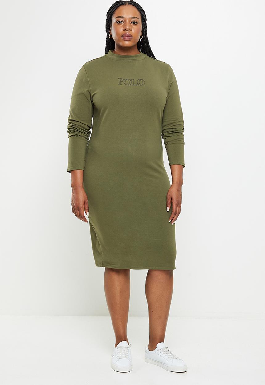 POLO - Plus womans sport dress - olive