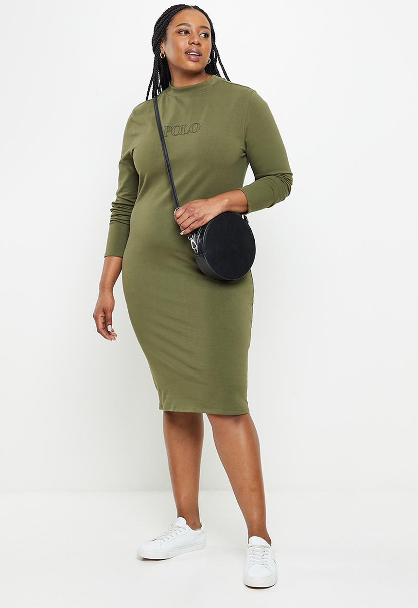 POLO - Plus womans sport dress - olive