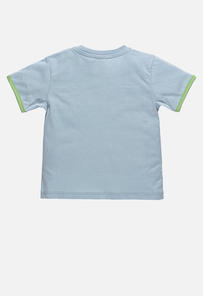 UP Baby - Tee and sweat bermuda - blue & grey