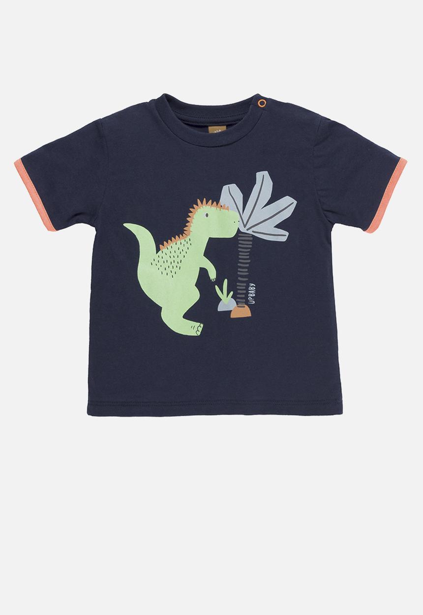 UP Baby - Tee & sweat bermuda - dark blue & green