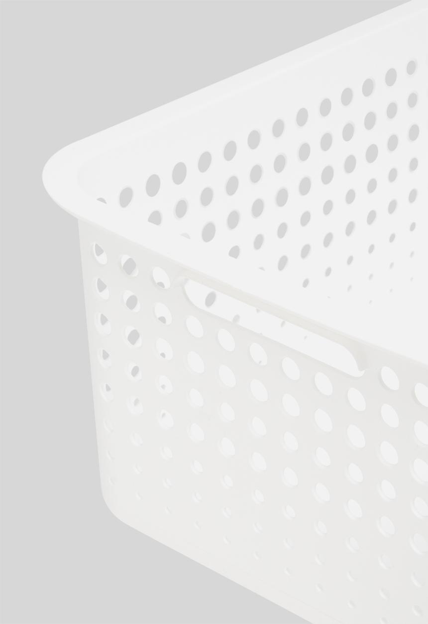Litem - Set of 2 myroom I basket with lid large - white