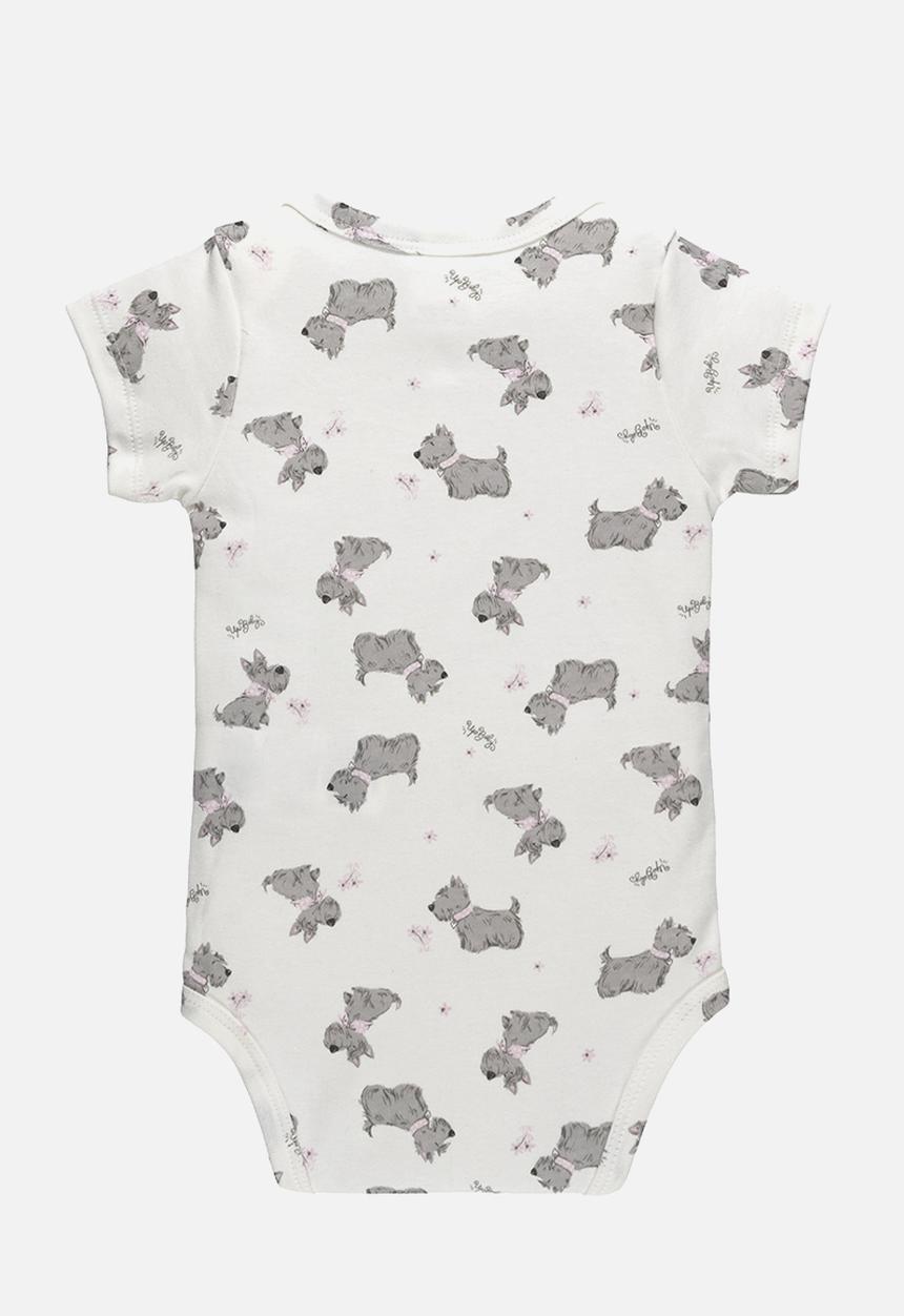 UP Baby - Bodysuit, shorts and headband - off white & pink