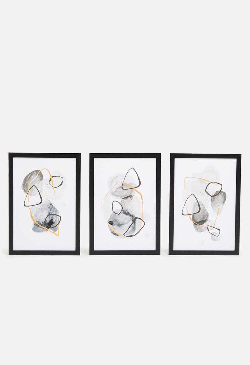 Sixth Floor - Black and gold - set of 3